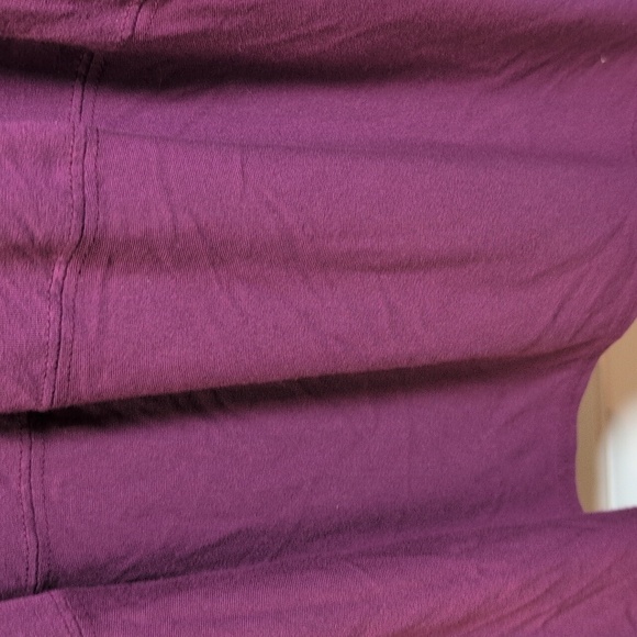 Eileen Fisher Viscose Jersey Knit Midi Lantern Dress | Size Large Pomegranate - Picture 4 of 9